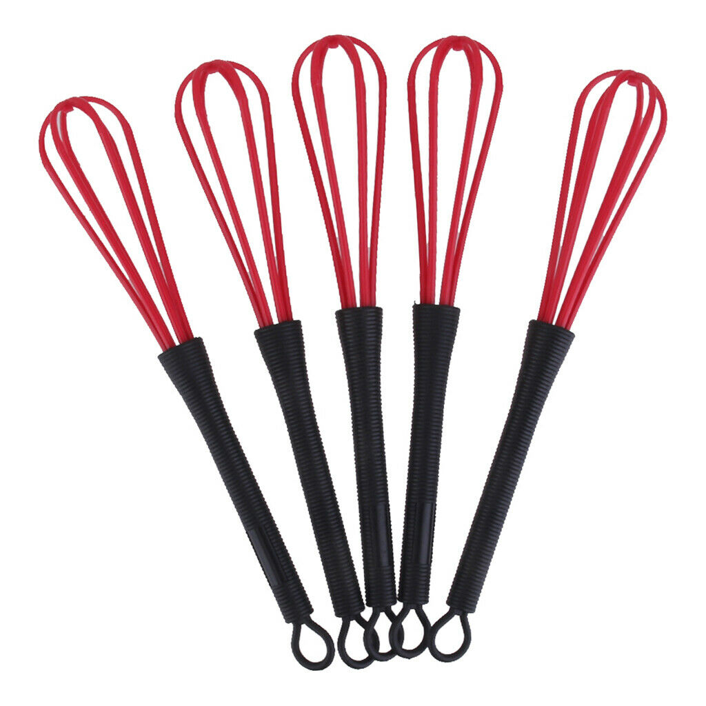 Batch Of 5 Whip Hair Dye Mixer Shaker For Hairdresser - Red