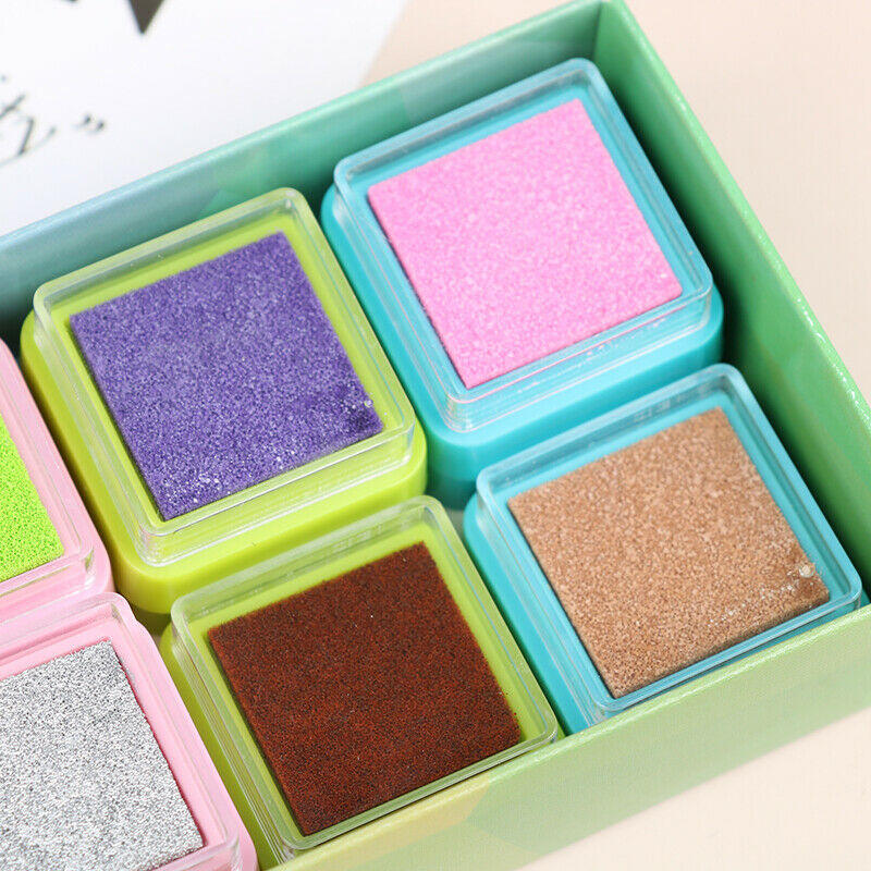 16 PCS Giant Ink Pads Multi-colored Stamp Pads for DIY Craft Scrapbook KX
