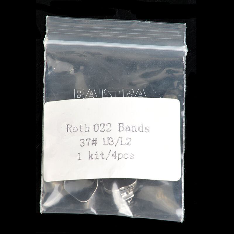 100Kits Dental Orthodontic Buccal Tube Bands for 1st Molar Roth 0.022" #37 U3/L2