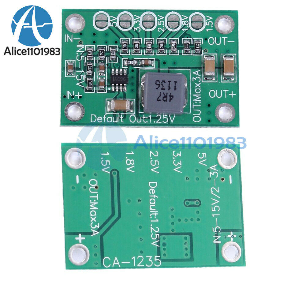 Universal 5-16V To 1.25V/1.5V/1.8V/2.5V/5V Adjustable Step Down Power Module
