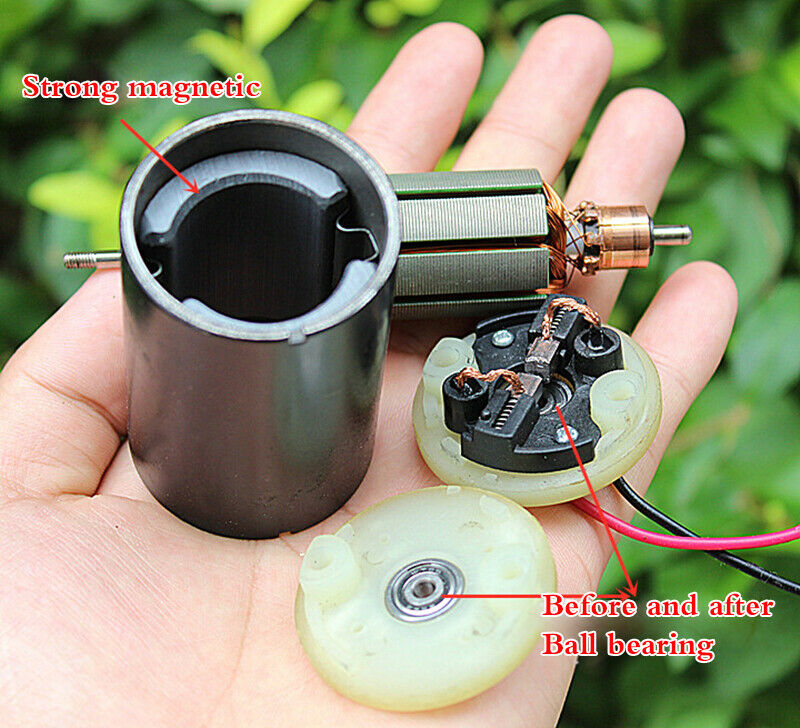 1pcs DC 12V motor strong magnetic forward and reverse high speed Ball bearing