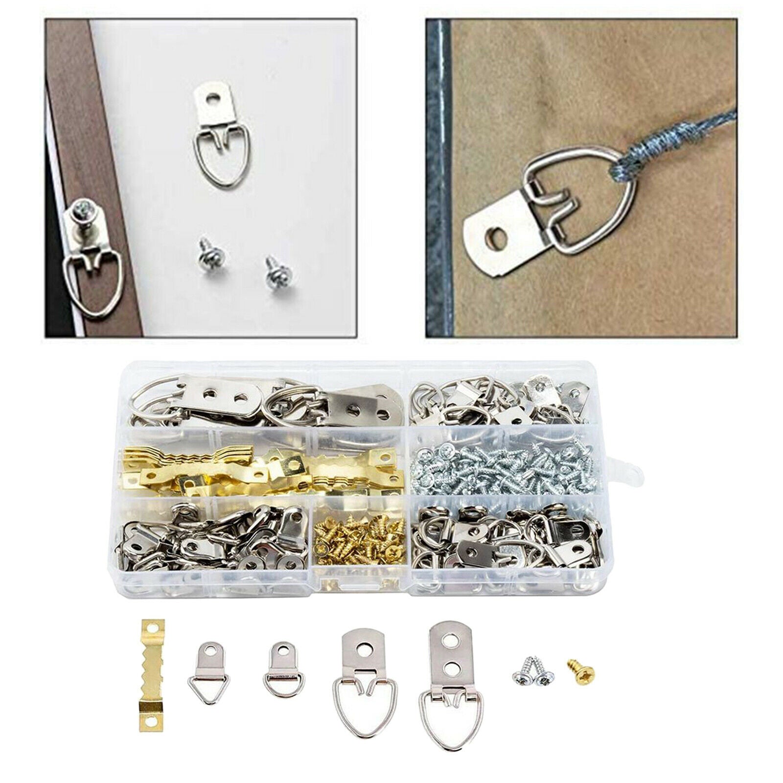 270Pcs Metal Picture Frame Hangers Art Oil Painting Mirror Hooks Fixing