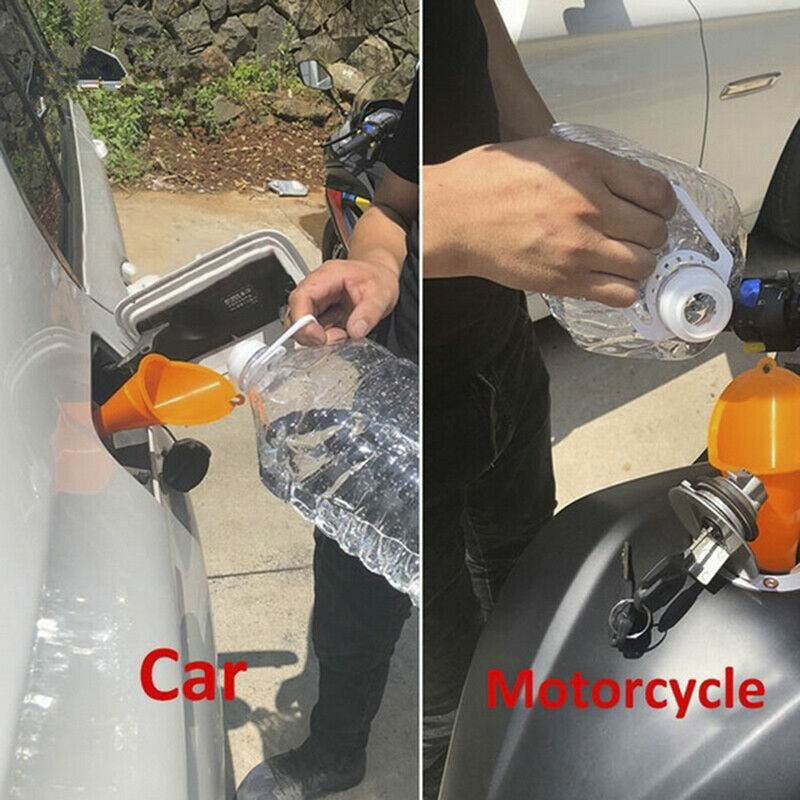 Motorcycle Car Long Mouth Funnel Plastic Refueling Oil Liquid Spout Fillin.l8