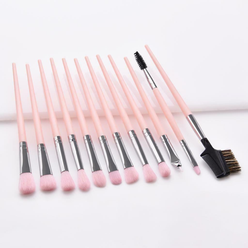 Eye Makeup Brushes Set Wooden Handle Eyeshadow Shaping Trimming Brush Comb