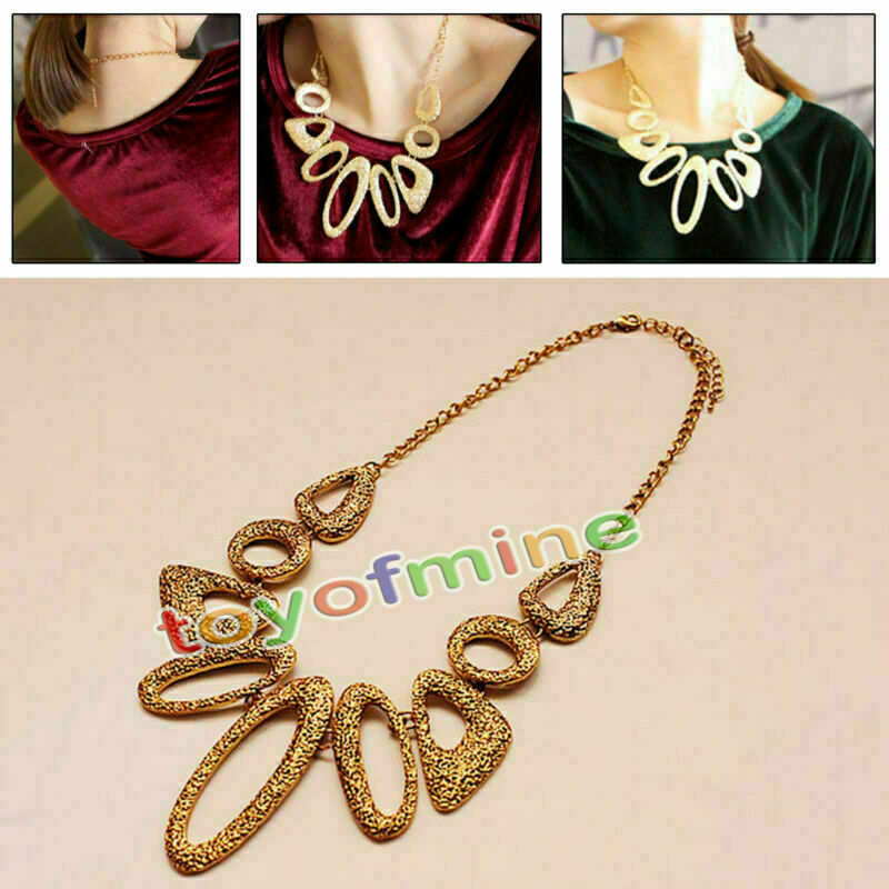 Fashion Golden Irregular Water Drop Short Necklace Pendant Sweater Chain