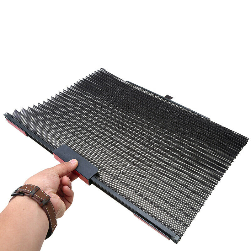 Pair Retractable Auto Side Window Sunshade Curtain Shade Windshield Shield Visor
