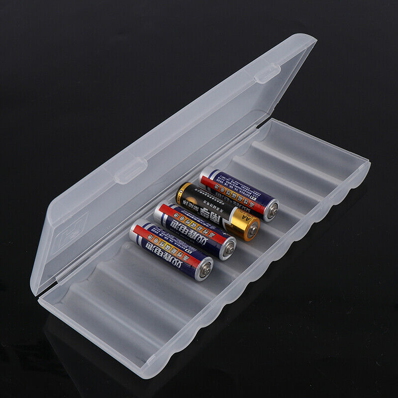 1PC White 10 Grid Battery Holder Organizer Container AA Batteries Storage  Lt