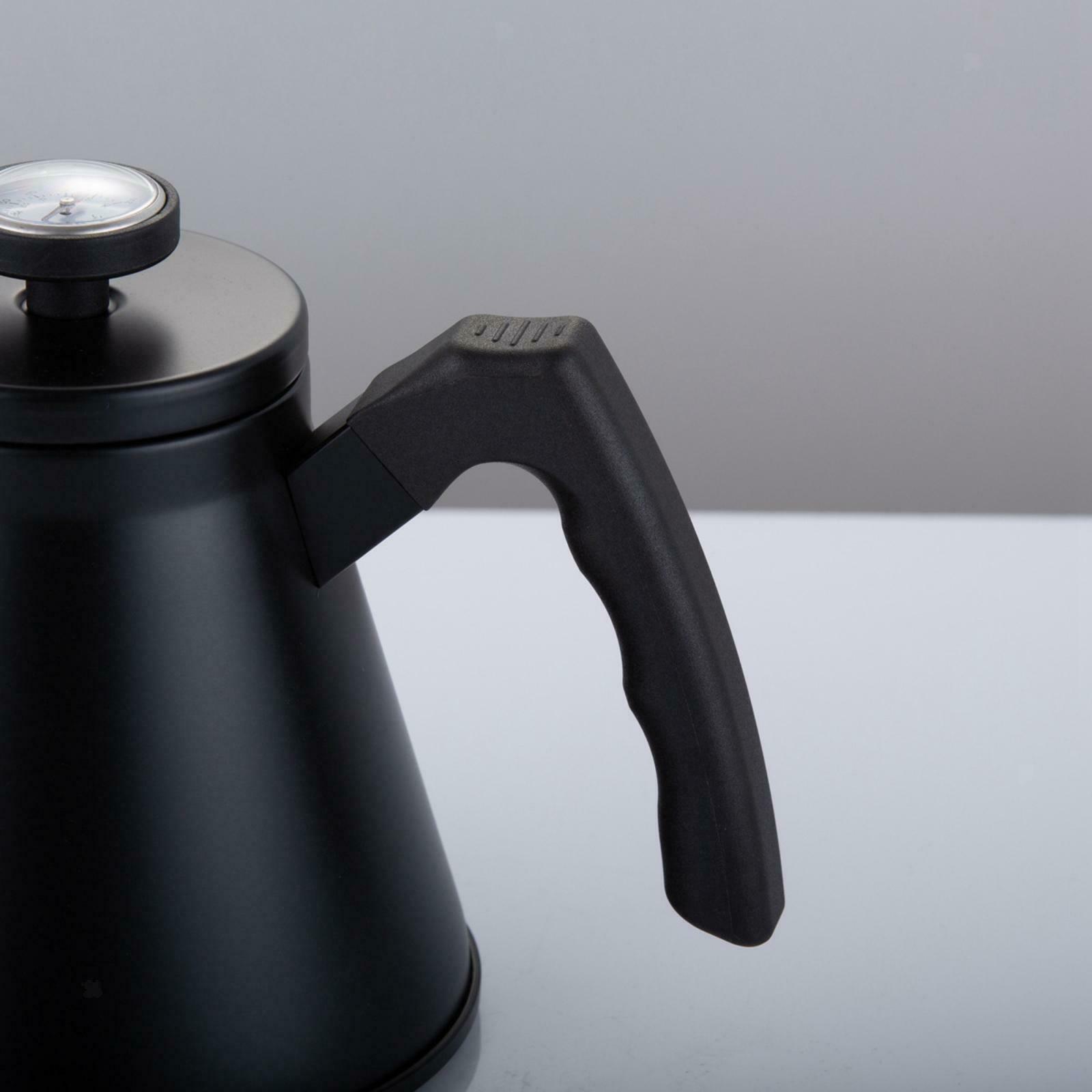 Gooseneck Coffee Pour Over Kettle Flow Spout and Thermometer for Stovetops