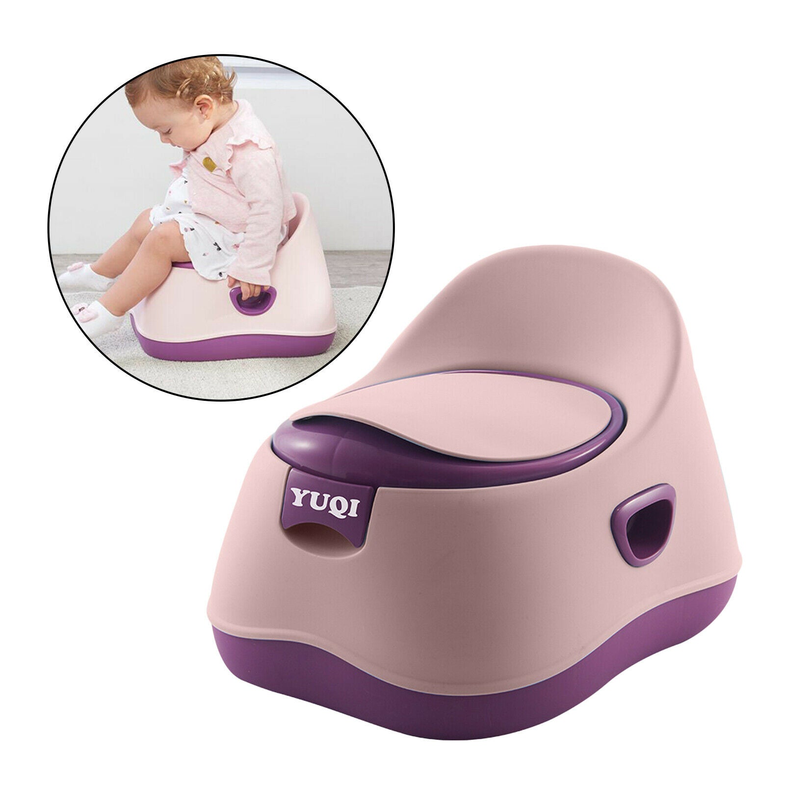 Comfortable Training Chair Removable Container for Boys and Girls Kids pink