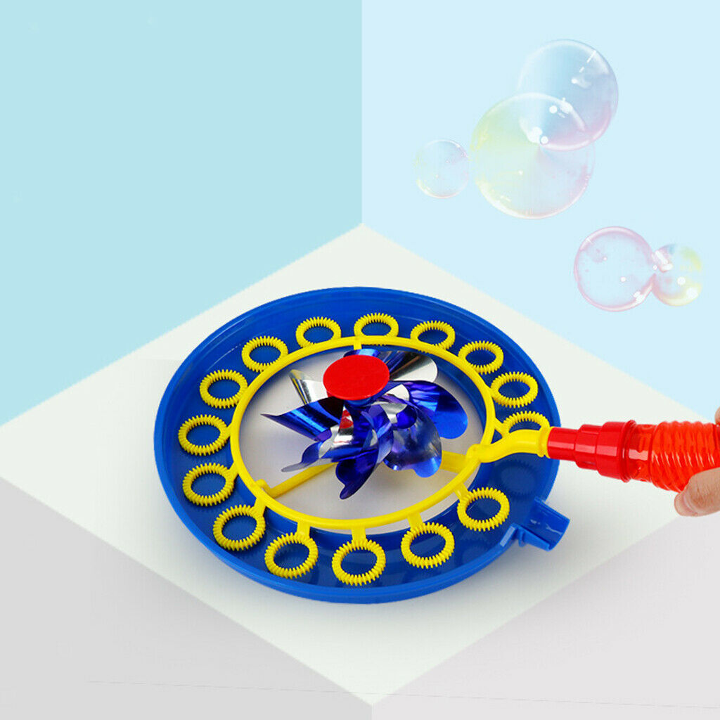 Fun Bubble Wand Windmill 2-in-1 Colorful Bubble Wands Toys Bubble Supplies