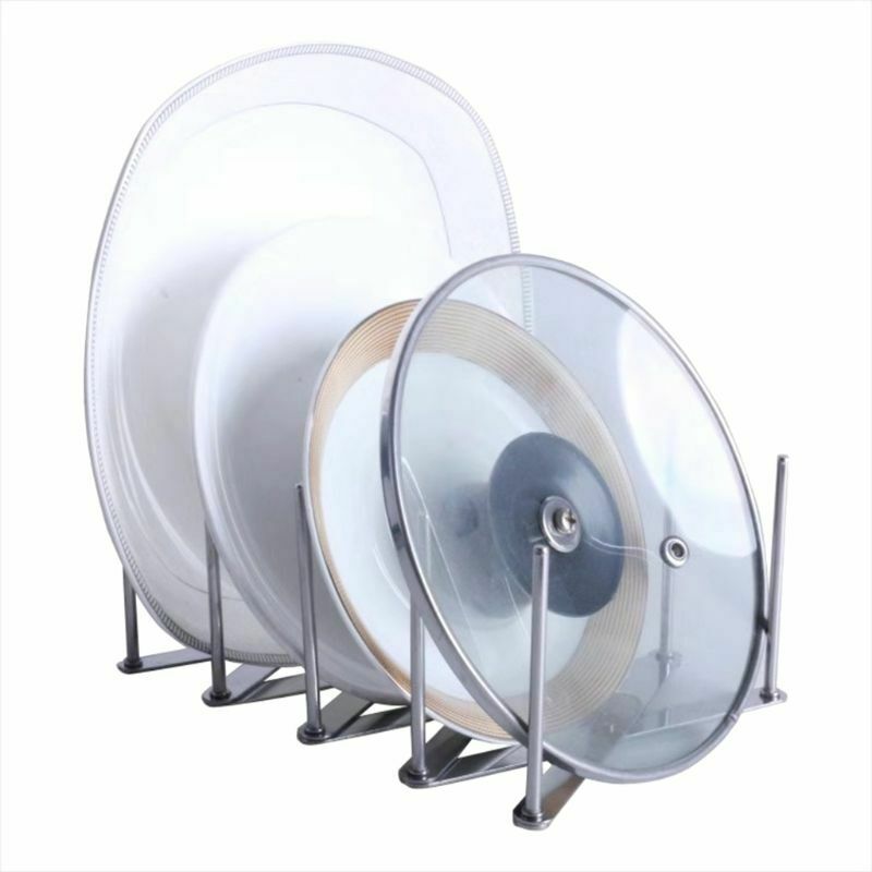 1PC Kitchen Adjustable Pot Lid Dish Holder Rack Steamer Shelf Tray Cookway3BDAU