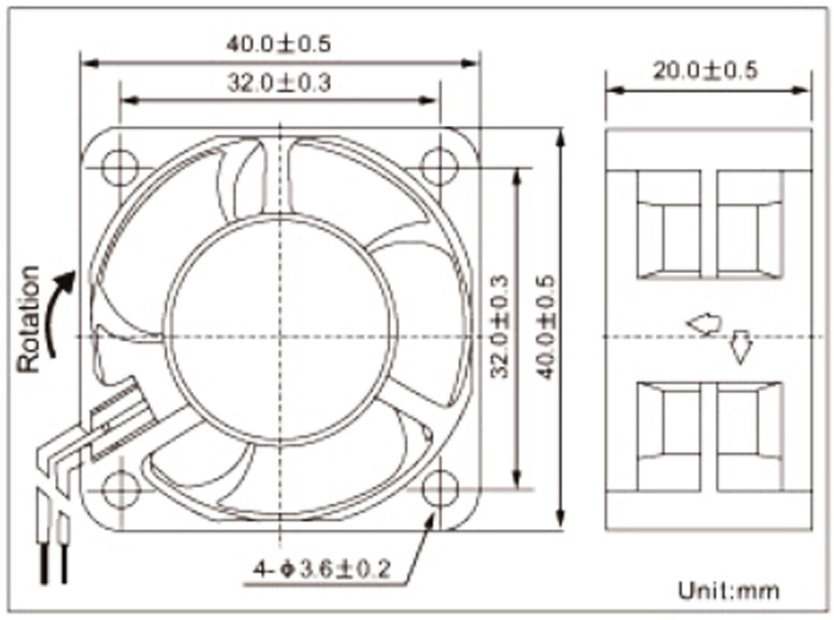 10pcs Brushless DC Cooling Fan 5 Blade 12V 40x40x20mm 40mm 4020S