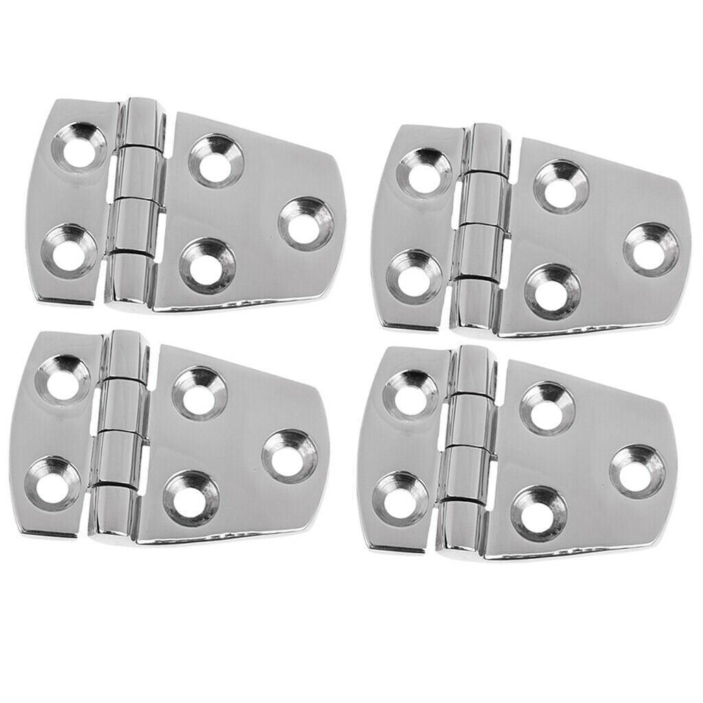 4pcs 316 Stainless Steel Marine Boat Cabin RV Door Window Hinge 57 x 38mm