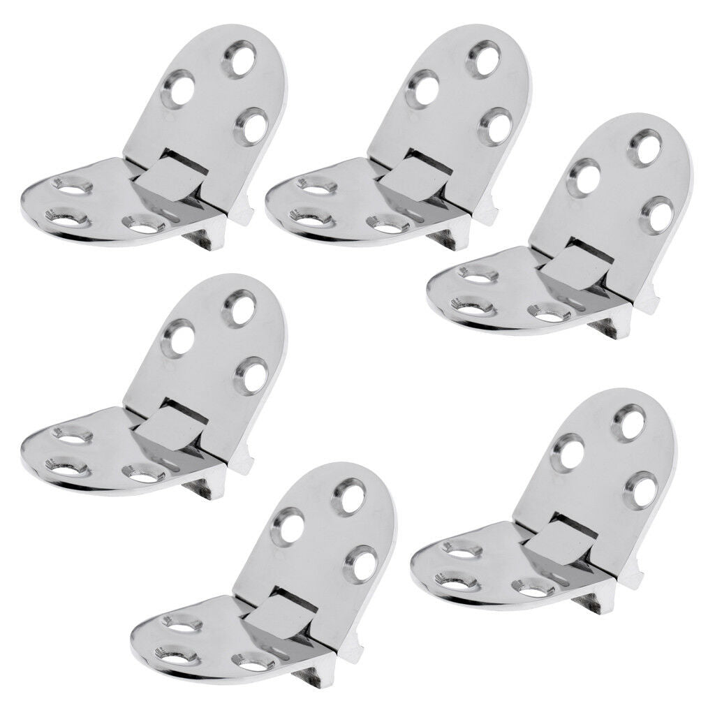 6pcs 316 Stainless Steel Flush Strap Hinge Door Hinge for Marine Boat Yacht