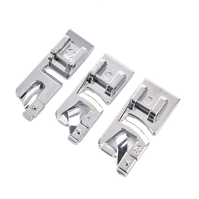 3pcs Sewing Accessories Narrow Rolled Hem Sewing Machine Presser Foot S.l8