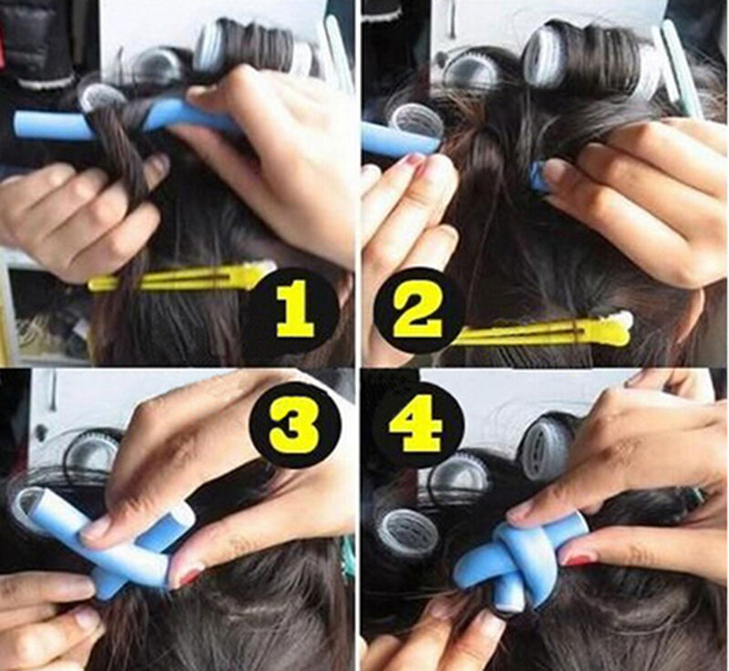 HOT 5Pcs Curler Makers Foam Bendy Twist Curls Tool DIY Trendy Hair Rolljo`Y1