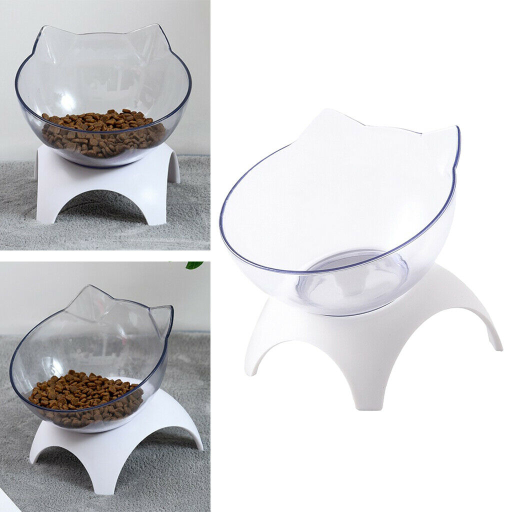 3x Cat Kitten Elevated Drink Bowls Pet Raised Food Feeding Dishes w/ Stand