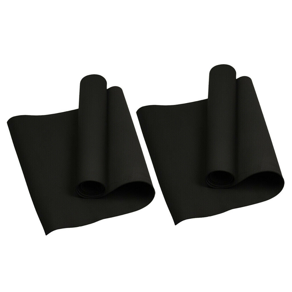 2x EVA Foam Yoga Mat Cushion Pad for Camping Fishing Picnics Travel Black