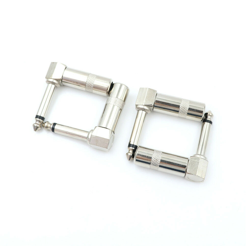 4x 90 Degree Right Angle 6.35mm 1/4" Male for Mono Phone Jack Plug Audio .l8