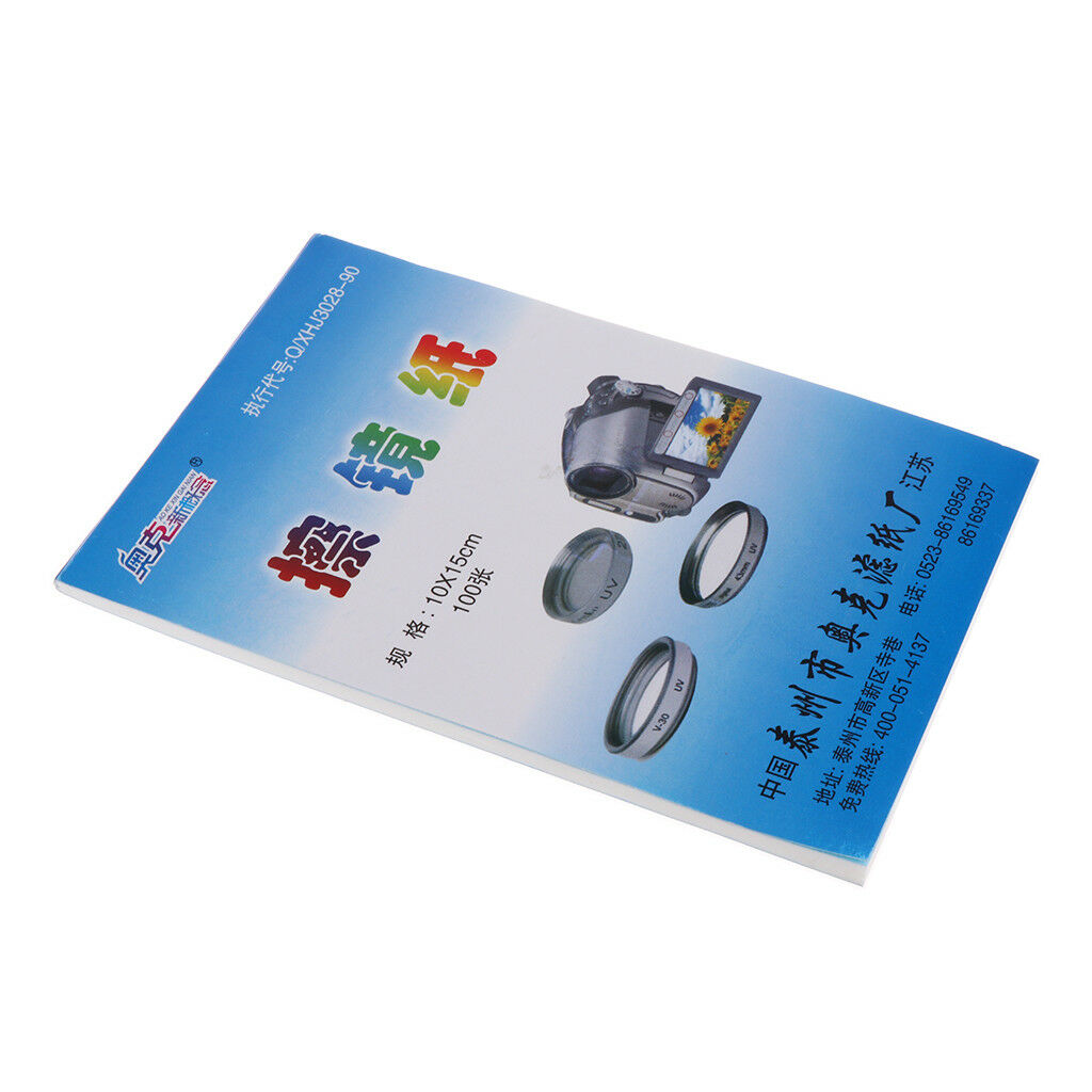 100 Sheets Soft DSLR Camera Lens Microscopes Lens Paper Laboratory Equipment