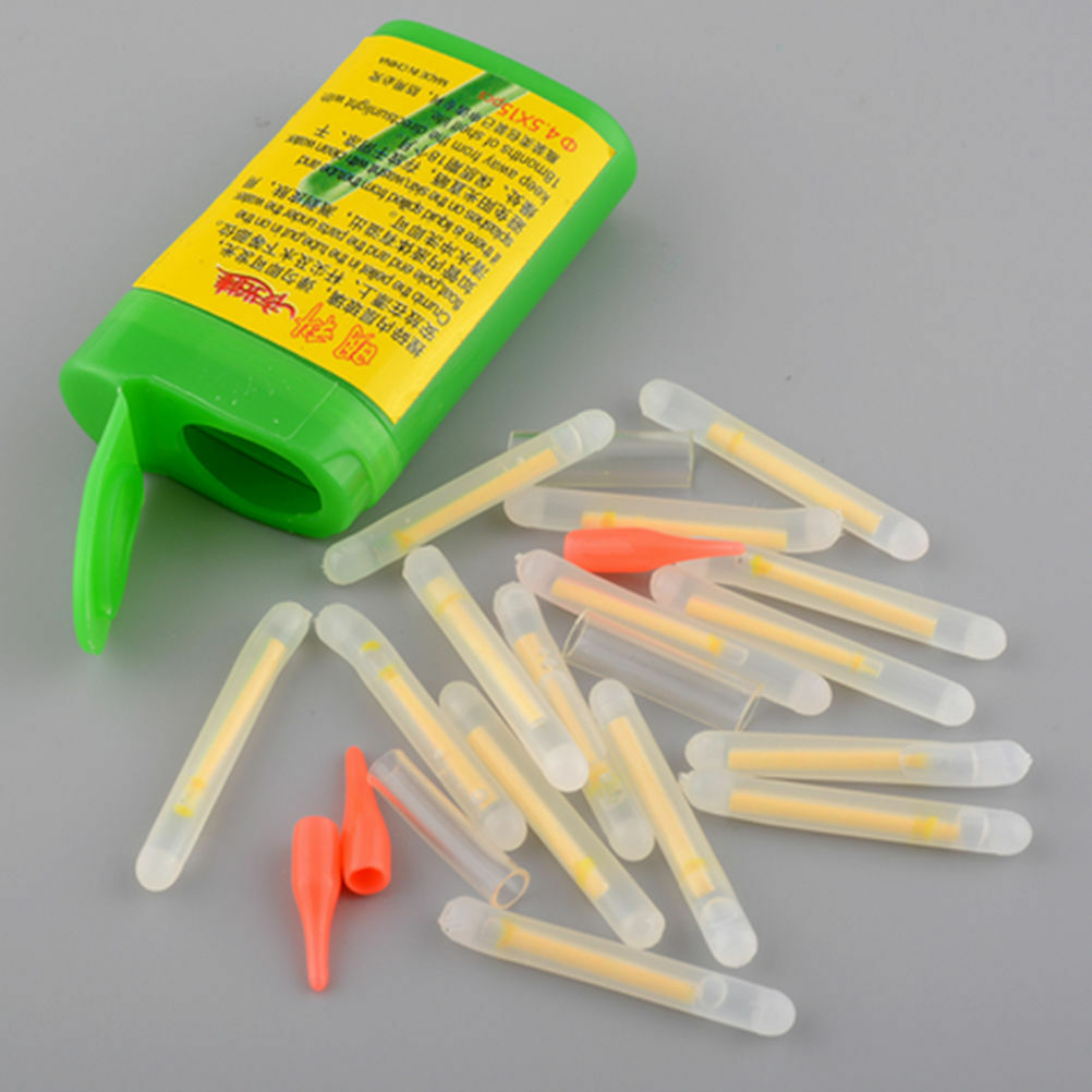 15pcs Fishing Fluorescent Lightstick Night Float Clip On Dark Glow Stick Lots