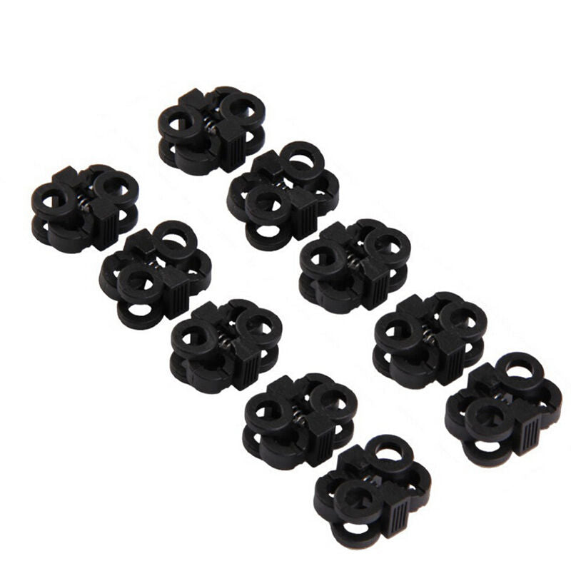 10X Clip Clamp Cord Lock EDC Cross Outdoor Shoelace Buckle Stopper Rope B.l8