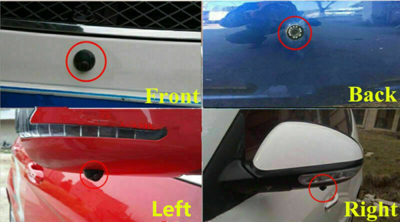 4 Way 360Â° Monitoring Split-Screen Control Box Car Parking View Camera VCR Image