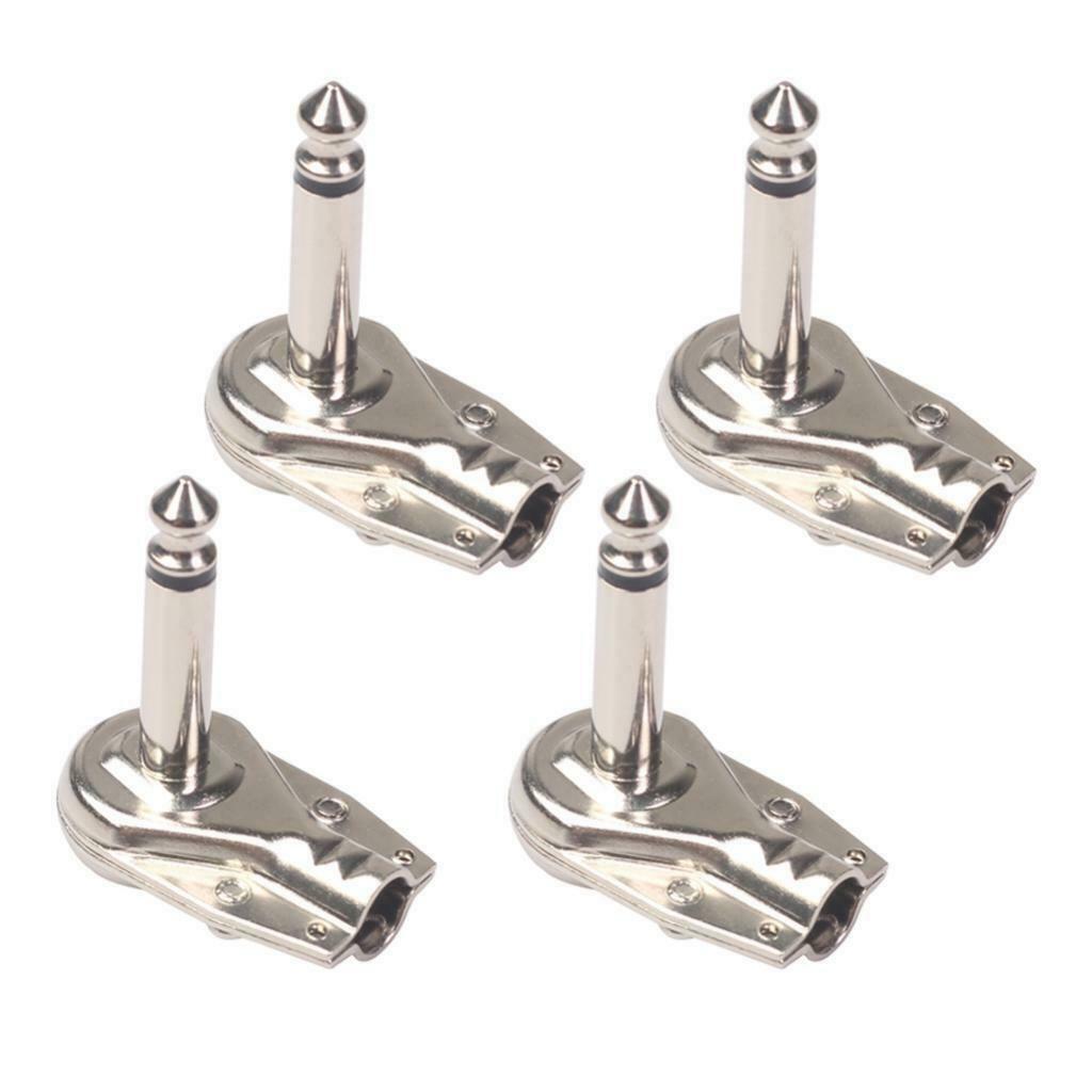 4 Pieces Diameter Guitar Effect Cable Plug Iron Welding Plugs Instrument