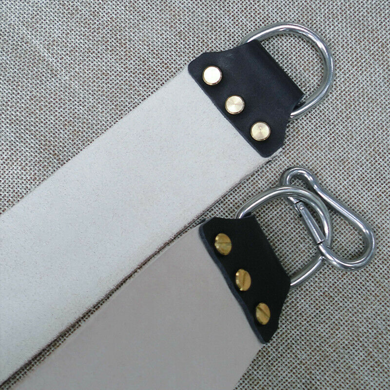 Real Leather Cowhide Sharpening Strop Shaving Razor Accessory Cut Barber Props