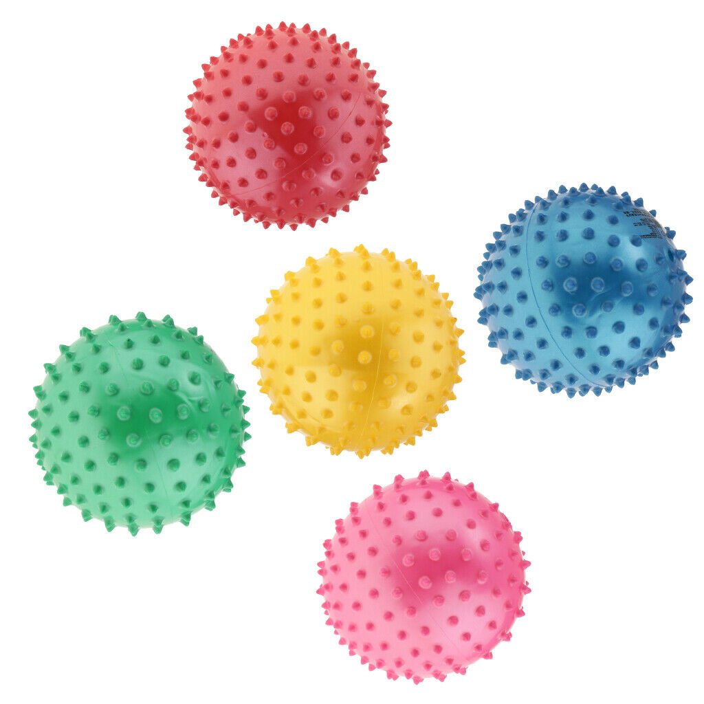 5 Pieces of PVC Inflated Knobby Bouncy Massage Ball 6 Inch  Ball
