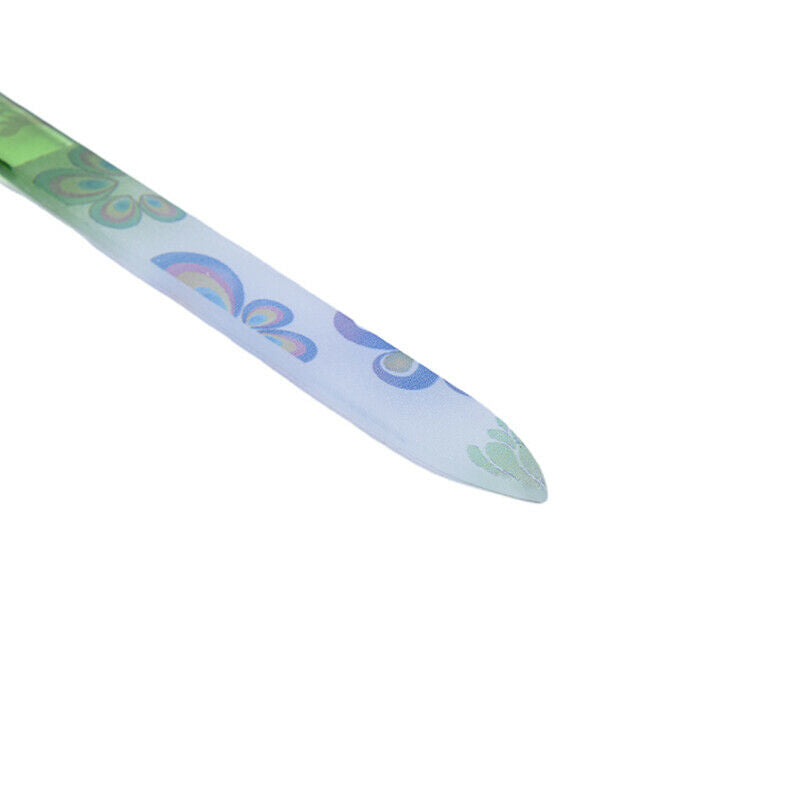 Lovely Crystal Glass Nail File Beauty Nail Arts Practice Tool Random Patt.l8