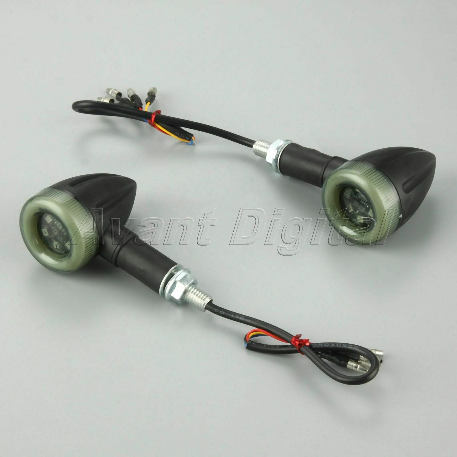 2x Motorcycle 8mm Universal LEDs Turn Signal Blinker Indicators Light DC 12V