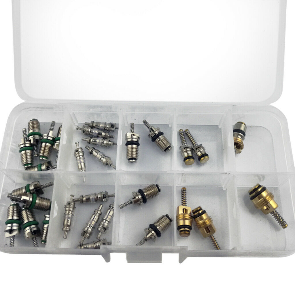 30PCS A/C Valve Core Schrader Valves R12/ R134A lot of 7 kinds AC Air