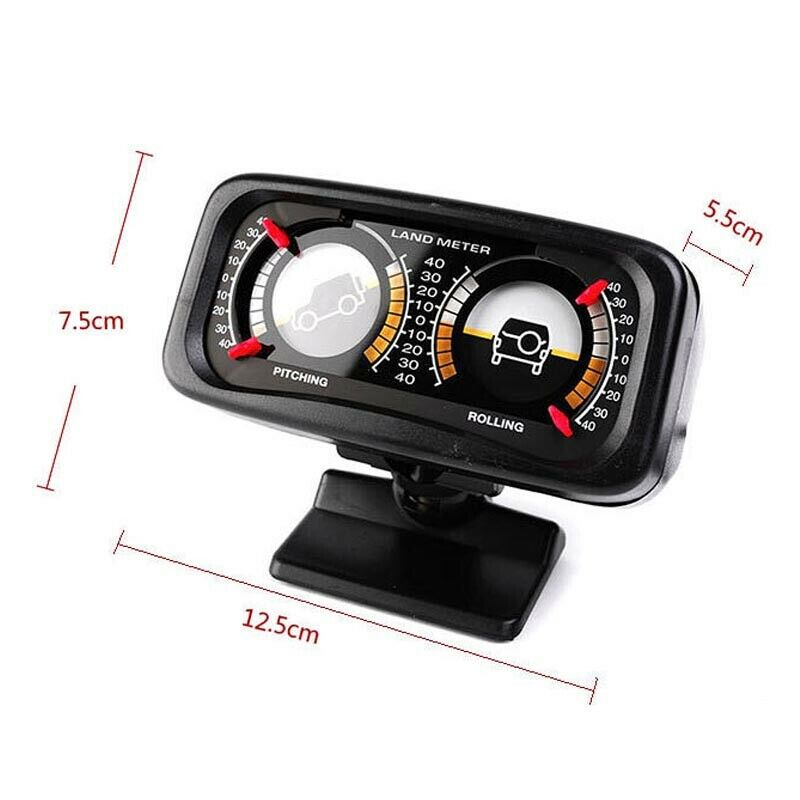 12V TR-313 SUV Car Two-barreled Inclinometer Compass Balance Level Slope Guage