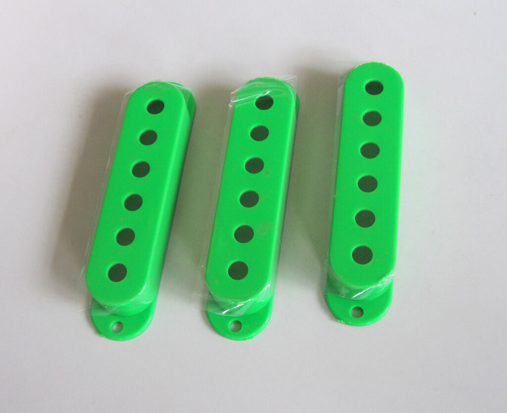 3x Green 52mm Pole Spacing ST Strat Guitar Pickup Cover Covers 3 Single Coil