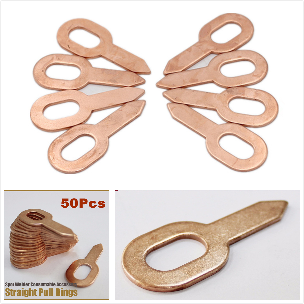50Pcs Spot Weld Straight Dent Pulling Rings Pads Car Repair Spot Welders Washer