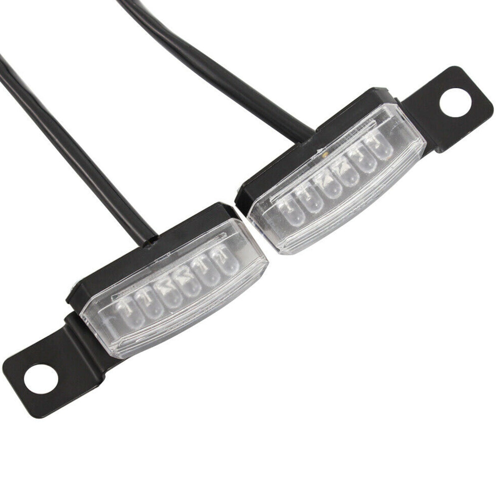 2x Amber LED Motorcycle Turn Signals Blinkers Front Rear Peg Lamp Lights DC 12V