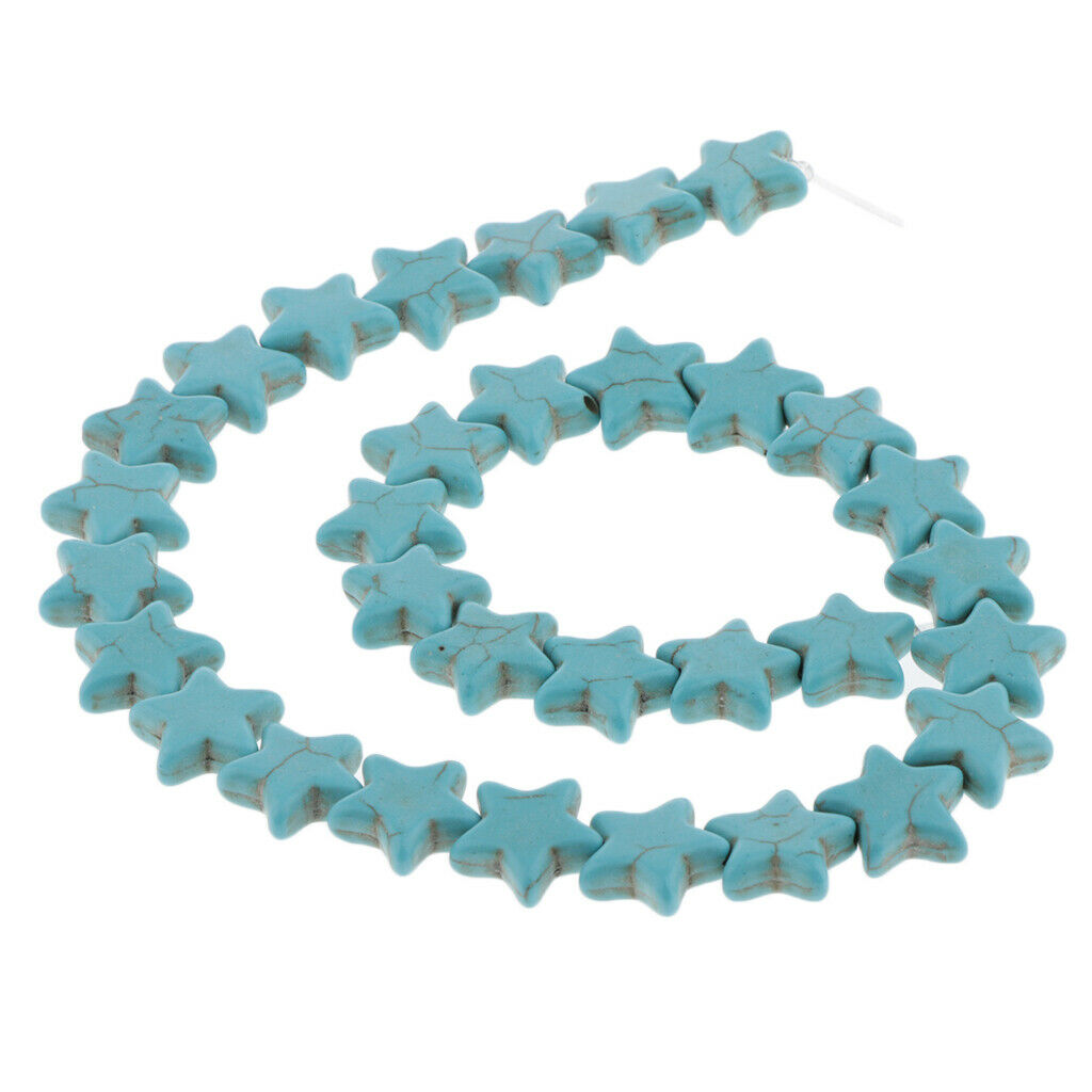 30Pcs Turquoise Spacer Beads Pendants Bracelet Jewelry Crafts Supplies Blue