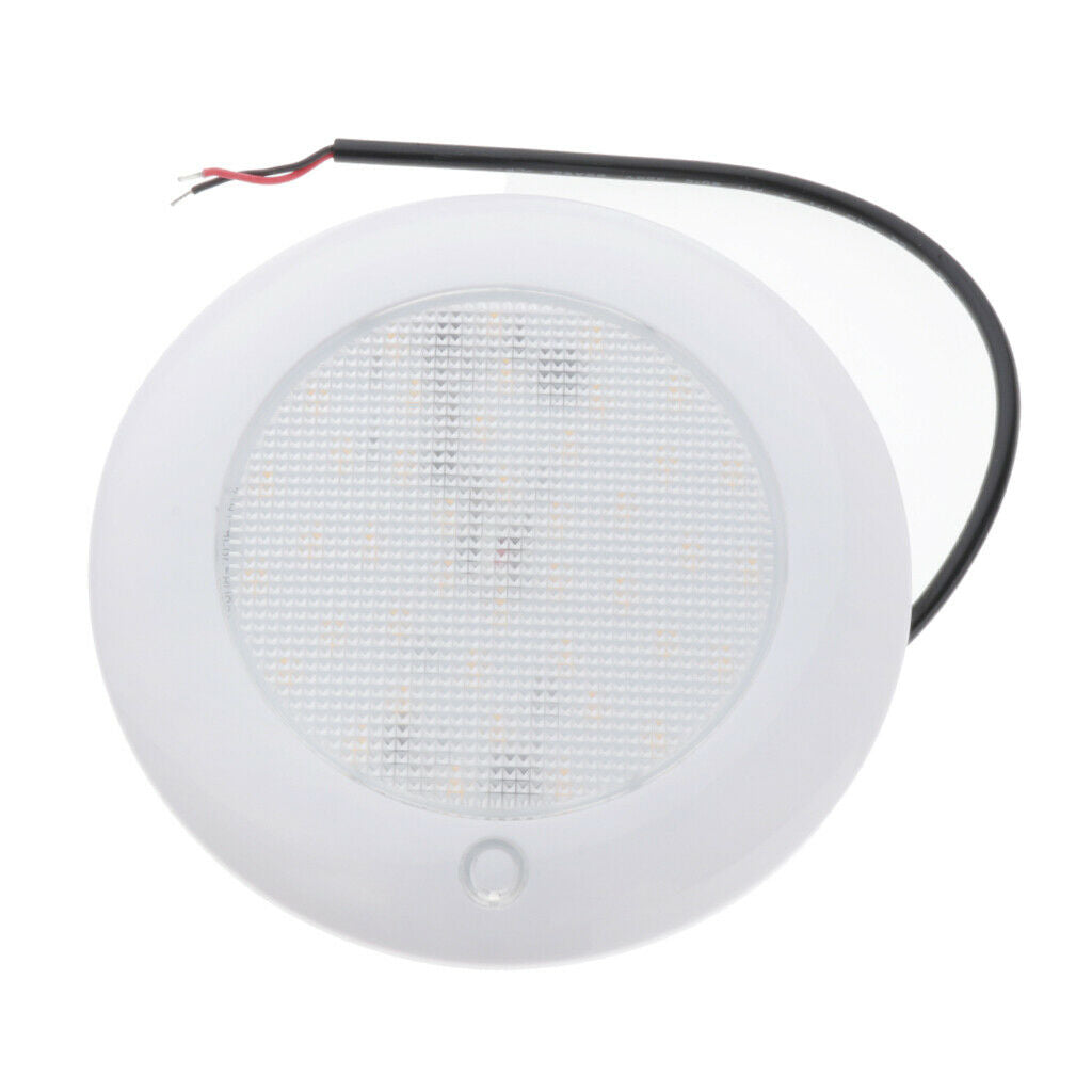 Waterproof RV Ceiling Roof Reading LED Light 10-30V 390LM 2900-3200K 4inch