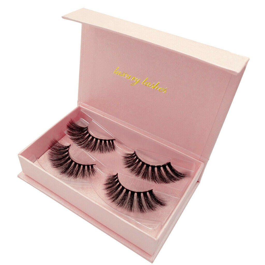 2 Pairs Mink Long Messy Cross Thick False Eyelashes for Lashes Extension 83