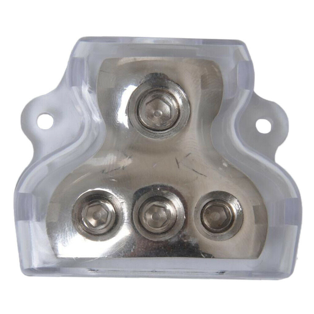 2x 3-Way Car Audio Stereo Amp Power Ground Cable Splitter Distribution Block