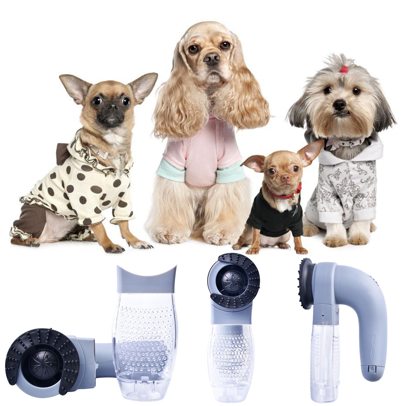 Cat Dog Pet Hair Remover Shedding Grooming Brush Comb Vacuum Cleaner Trimmer