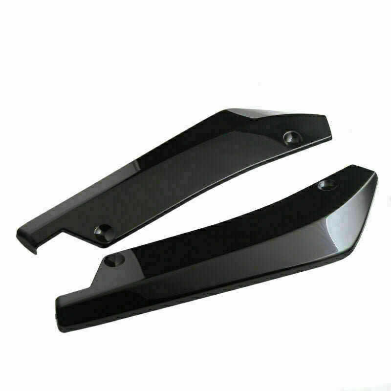 2x Car Auto Rear Bumper Lip Diffuser Splitter Canard Protector Top Gloss BLK CN