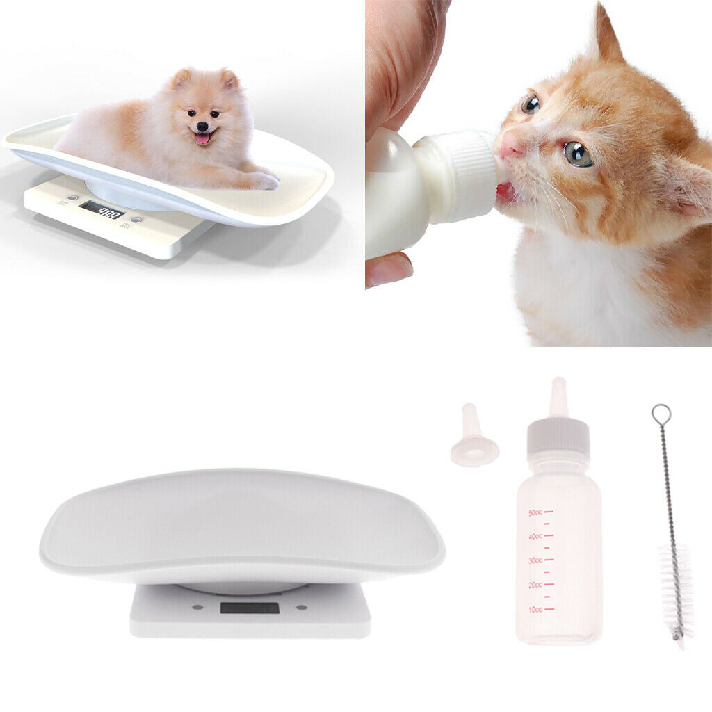 Pet Scale, Digital Baby Scale, LCD Display, with Comfortable Curving Platform &