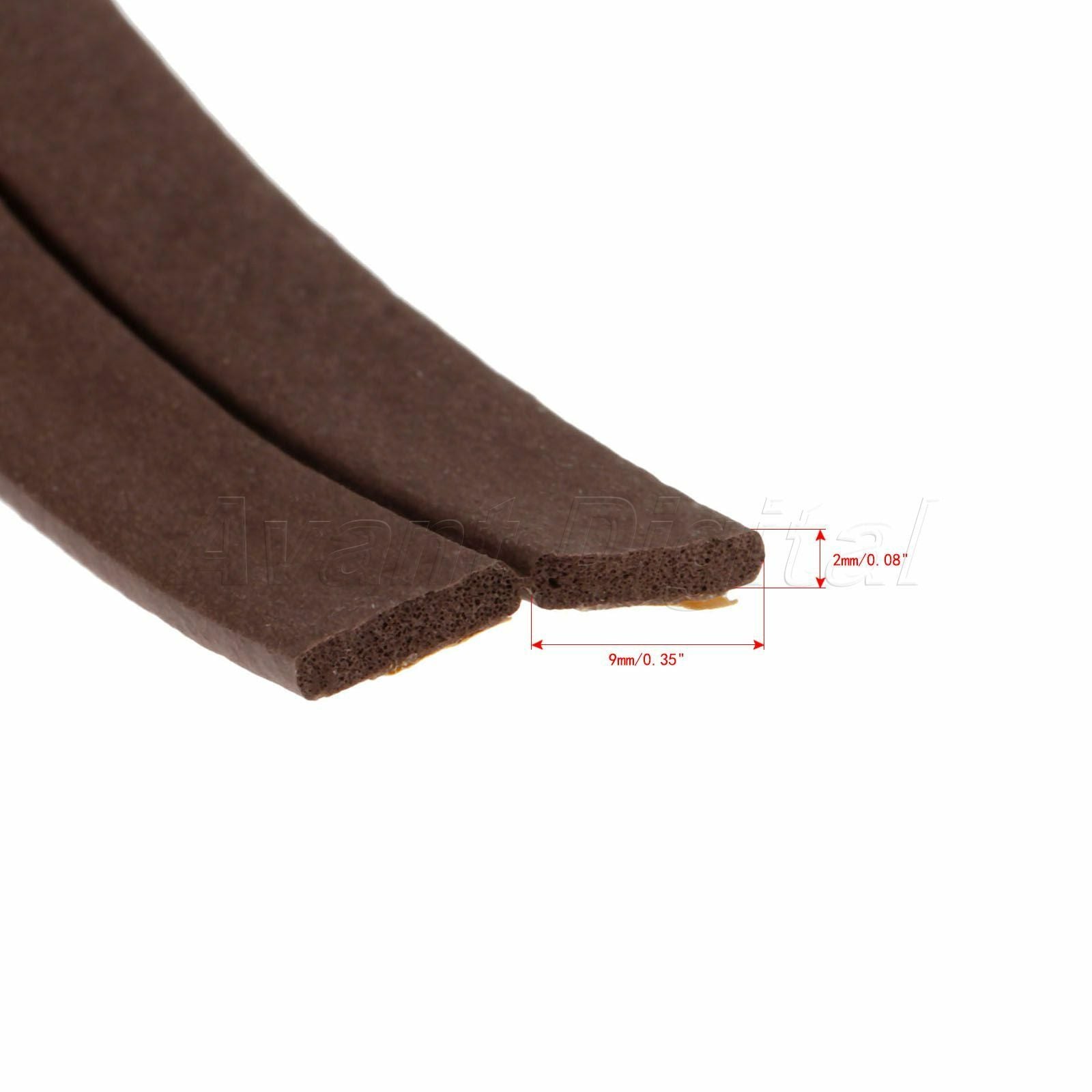 5M I-type Car Window Door Foam Draught Self Adhesive Excluder Rubber Seal Strip