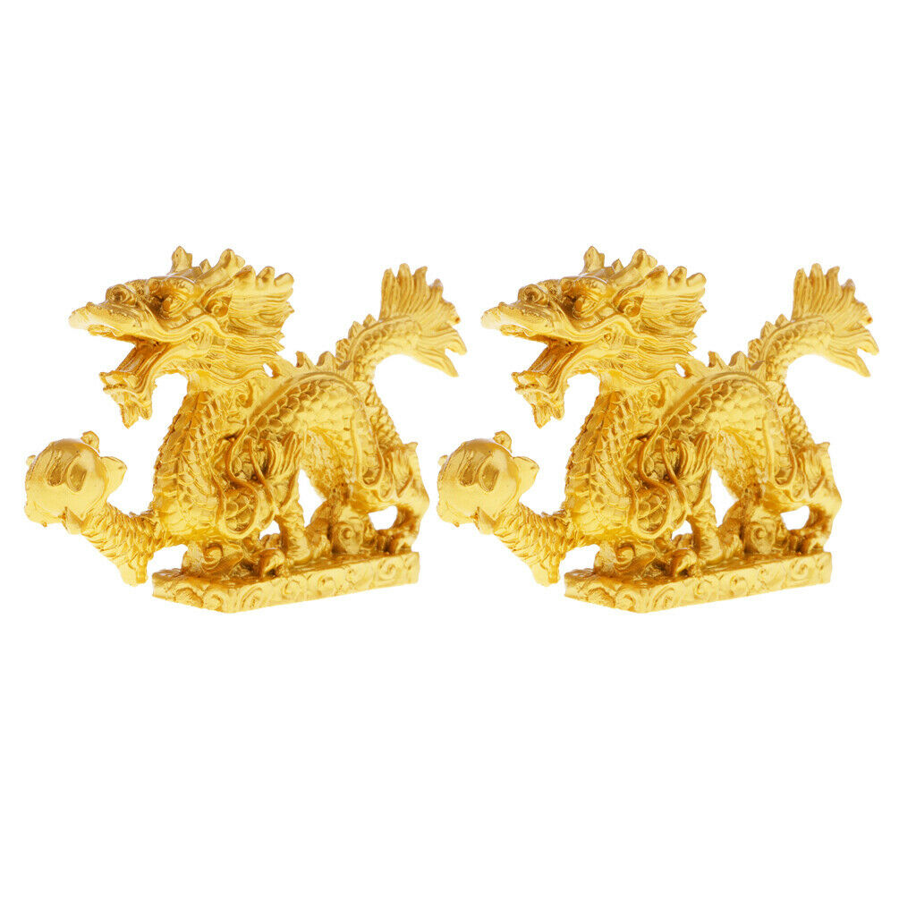 2pcs Chinese Zodiac Twelve Statue Dragon Statue Ornament Home Furnishings #1