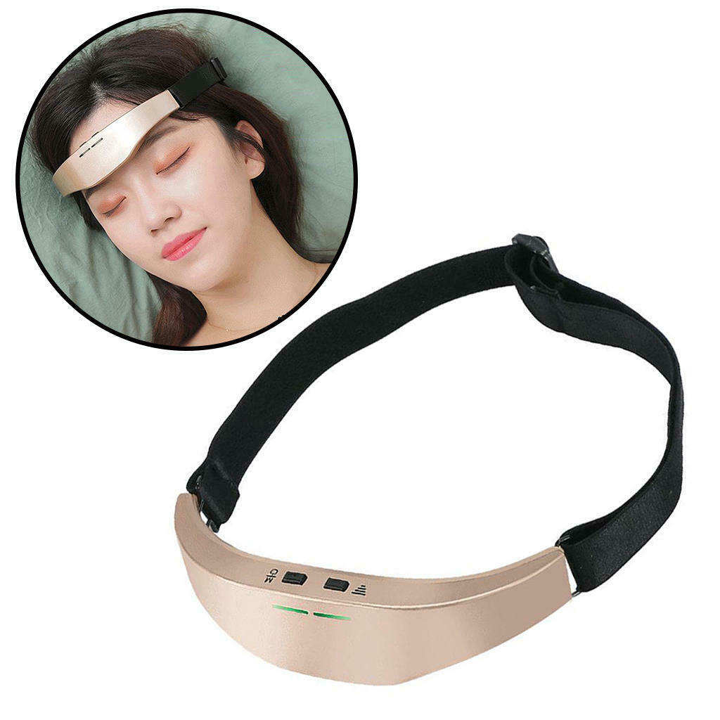 Electric Head Massager Wireless Intelligent Migraine Treatment Device Golden