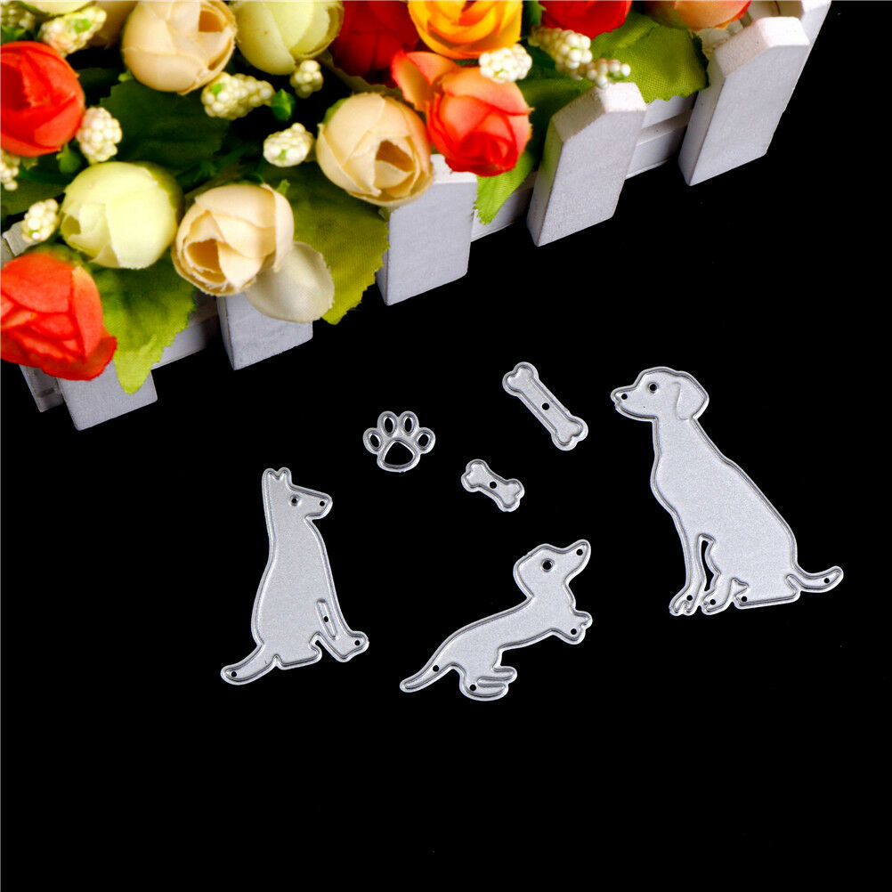 dog with bones scrapbook cutting dies metal die cuts for diy scrapbookin.l8