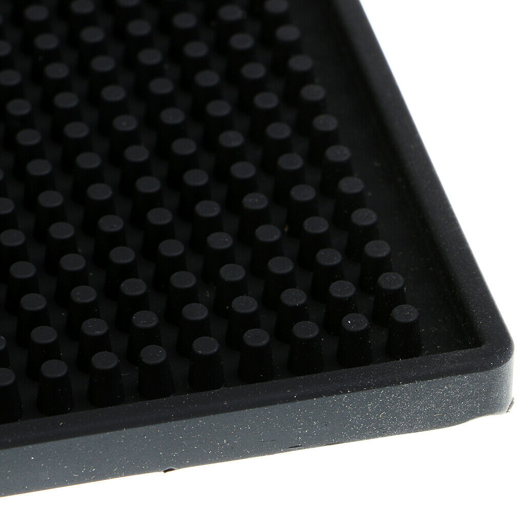 2Pcs Rubber Bar Service Mat Waterproof Bar Mat Cocktail Cup Coaster Home Kitchen