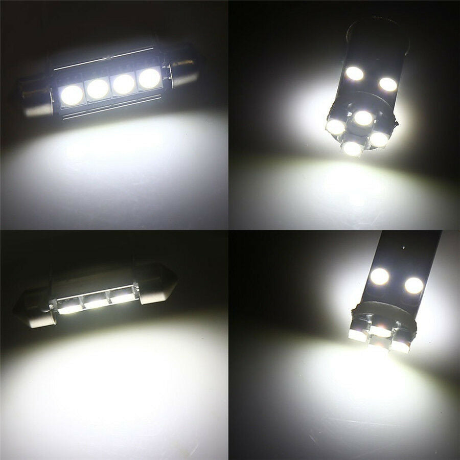 21x DC12V Interior LED Light Kit For Dome Map Read Glove Box License Plate Bulb